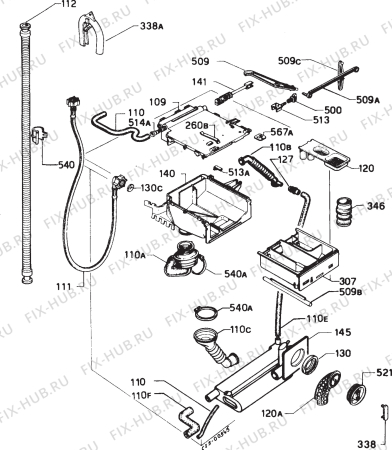 Взрыв-схема стиральной машины Zanussi Z830INOX - Схема узла Hydraulic System 272